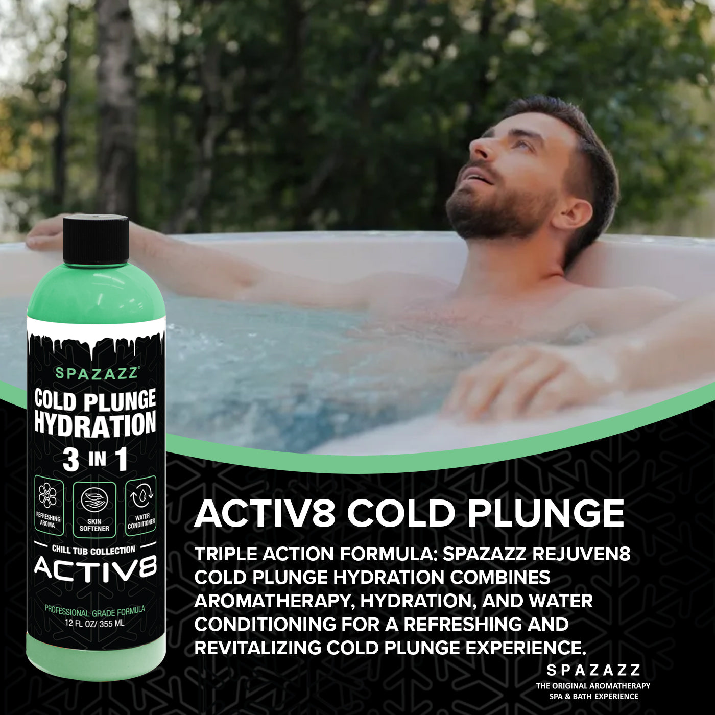 ACTIV8 -  12oz Cold Plunge Hydration - Spazazz Chill Tub Collection