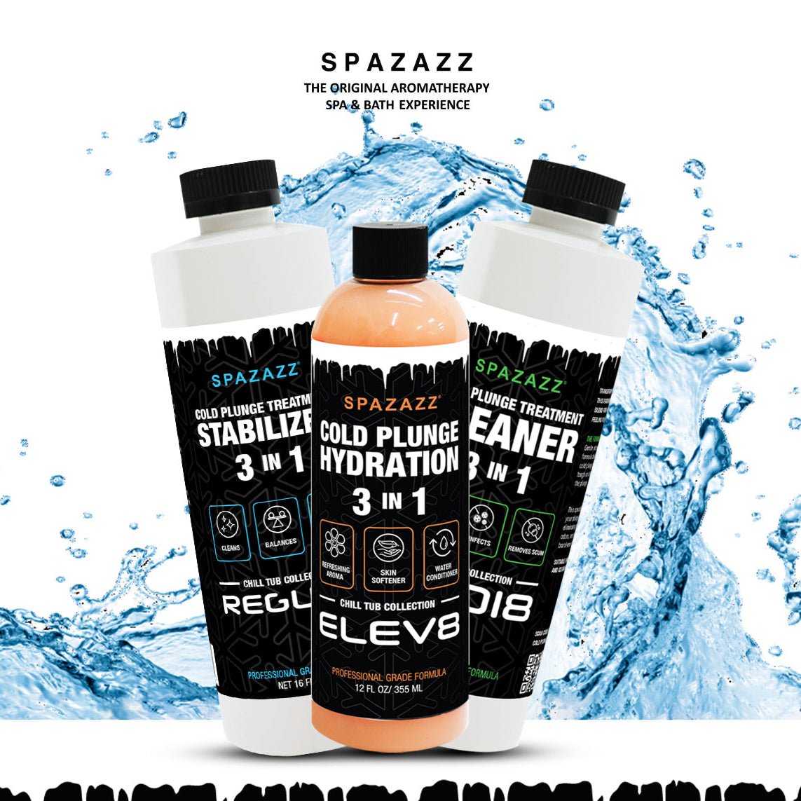 Cold Plunge Collection – 3-in-1 Cleaner, Water Stabilizer & Hydrating Water Conditioner – Perfect for All Cold Plunge & Ice Bath Setups