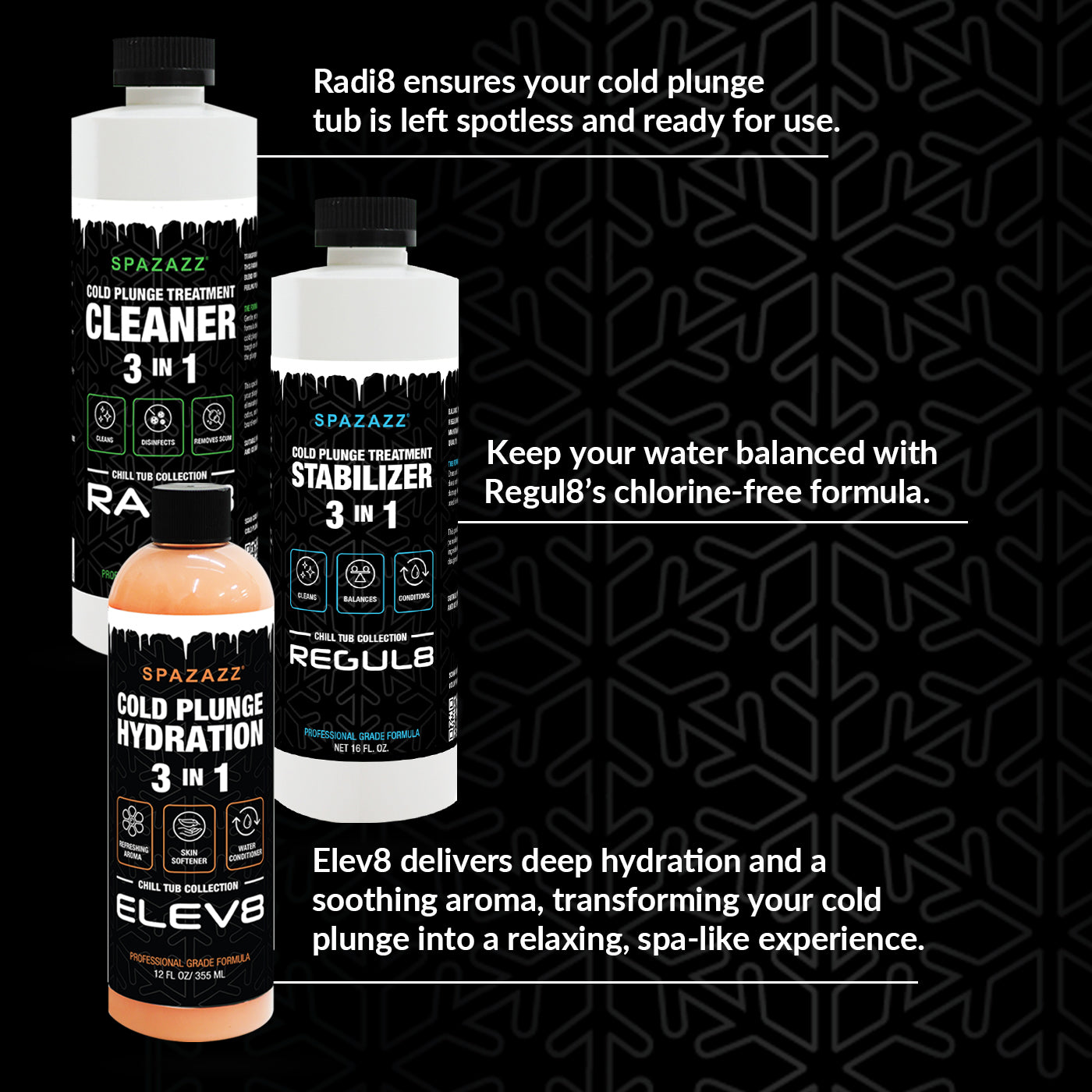 Cold Plunge Collection – 3-in-1 Cleaner, Water Stabilizer & Hydrating Water Conditioner – Perfect for All Cold Plunge & Ice Bath Setups