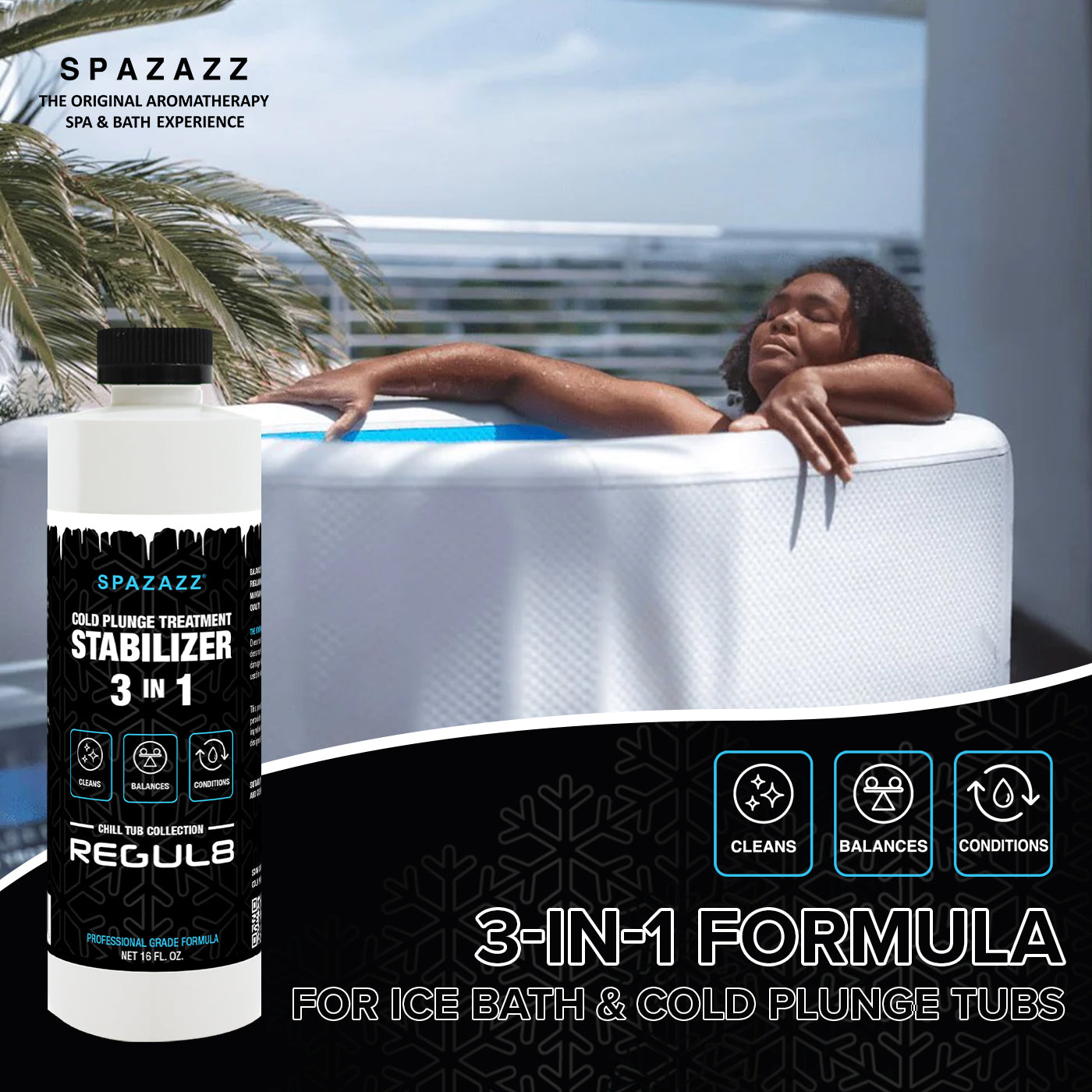 REGUL8 - 3in1 - Cold Plunge Treatment Water Stabilizer - Spazazz Chill Tub Collection